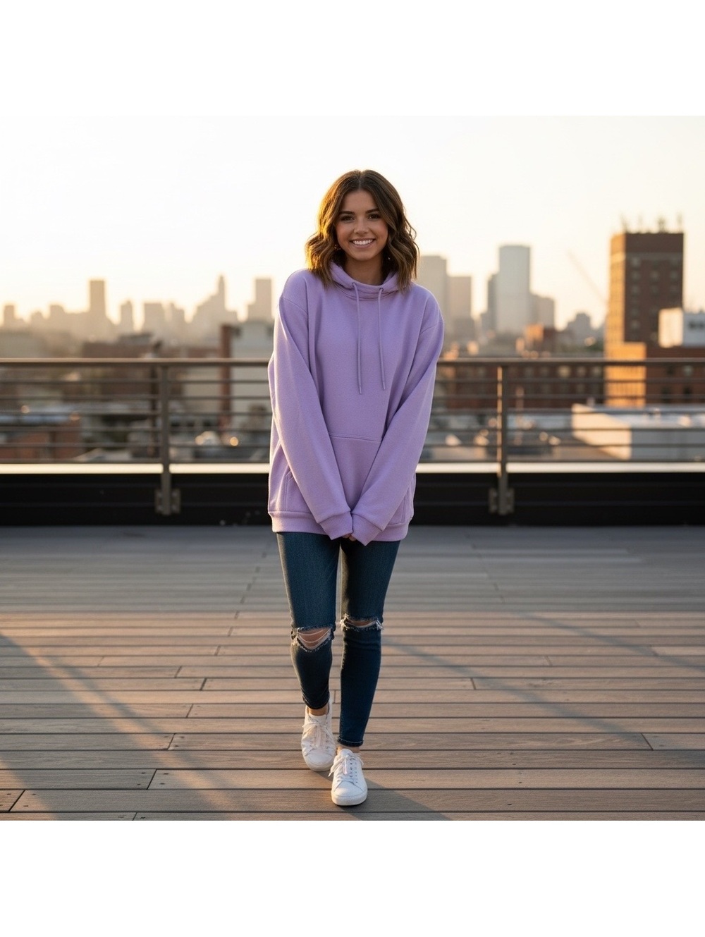 Comfrt Airplane Mode Travel Hoodie Sz M Lilac Blush Buttery Soft Heavyweight NWB